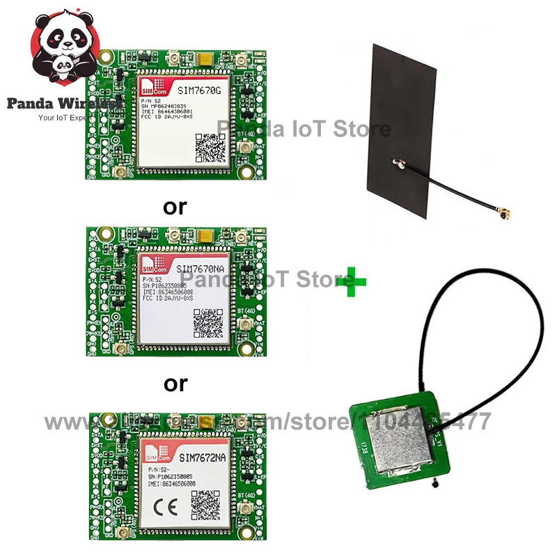 4G Cat1 SIM7670G SIM7670NA SIM7672NA Dual-Row Pin Core Board Module GPS(Optionsl) with Antenna Breadboard for IoT Applications
