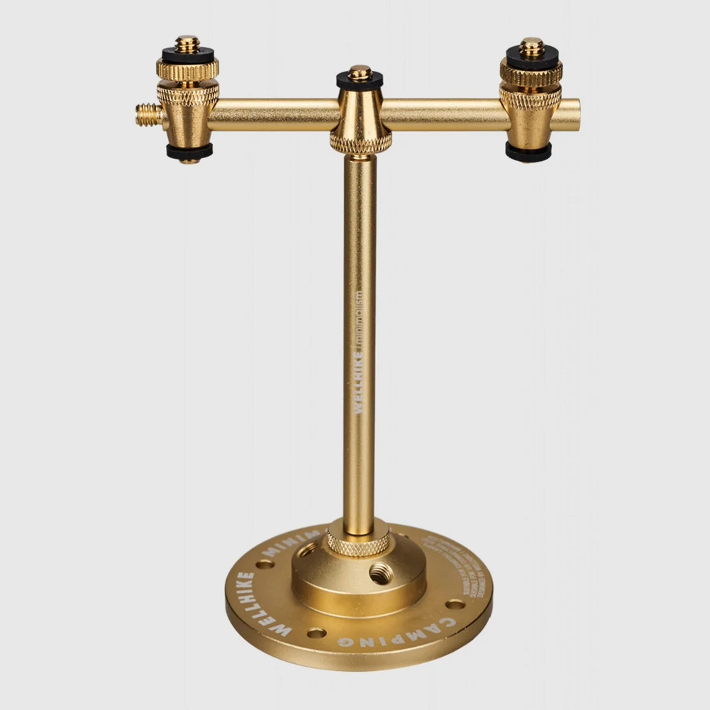 أضواء التخييم دعم سبائك الألومنيوم سطح المكتب ضوء حامل 1/4In تمديد القطب مصابيح خارجية حامل دعم للتخييم في الهواء الطلق