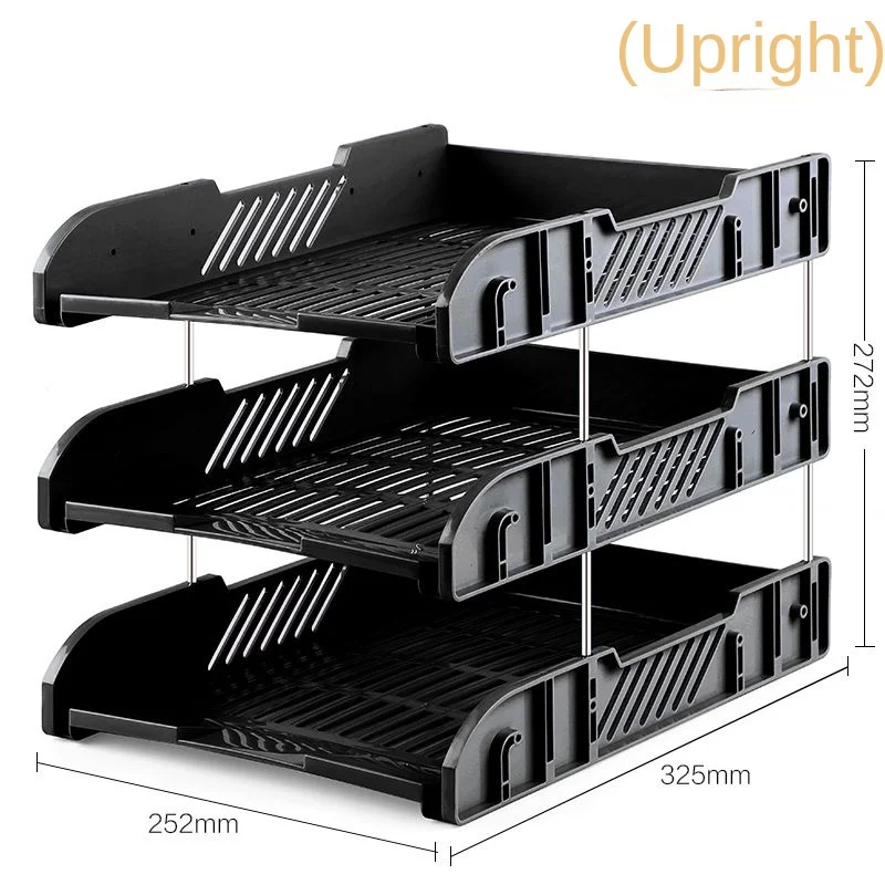 Three-layer File Rack Multi-layer File Tray Storage Rack File Holder Office Storage Plastic File Storage Rack