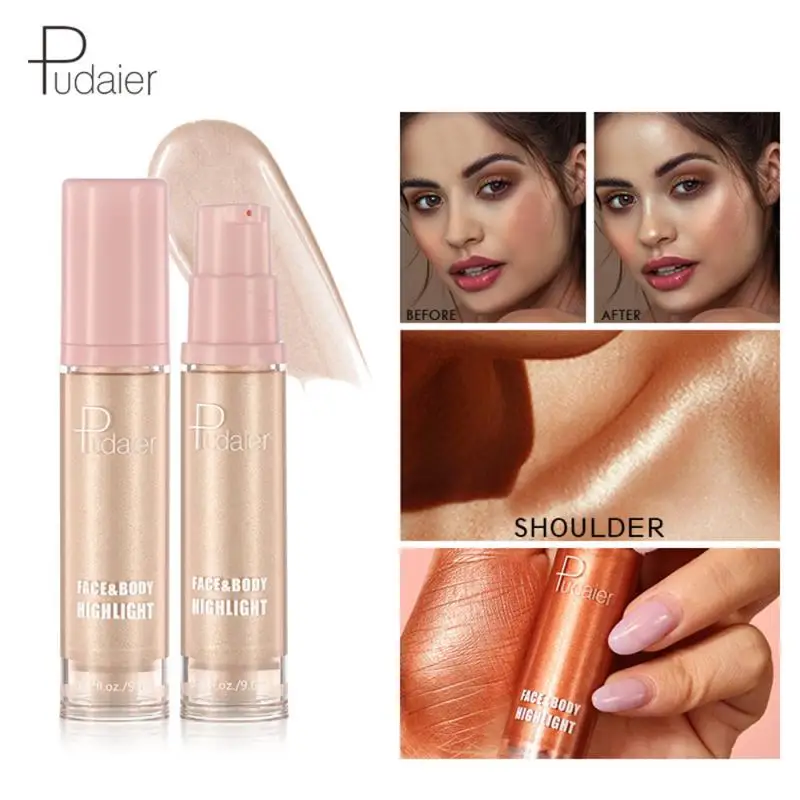 Glow Liquid Highlighting Stick Brightening Body High Gloss Liquid Blusher Face Rouge Cheek Blush Cream Lasting Makeup Waterproof