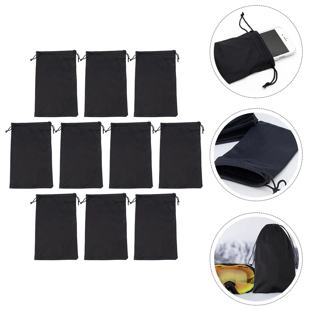 

25 Pcs Sunglass Drawstring Pocket Ski Goggles Pouch Multipurpose Storage Bag Glasses Frame Eyeglass Cover Flannel Carrying Snow