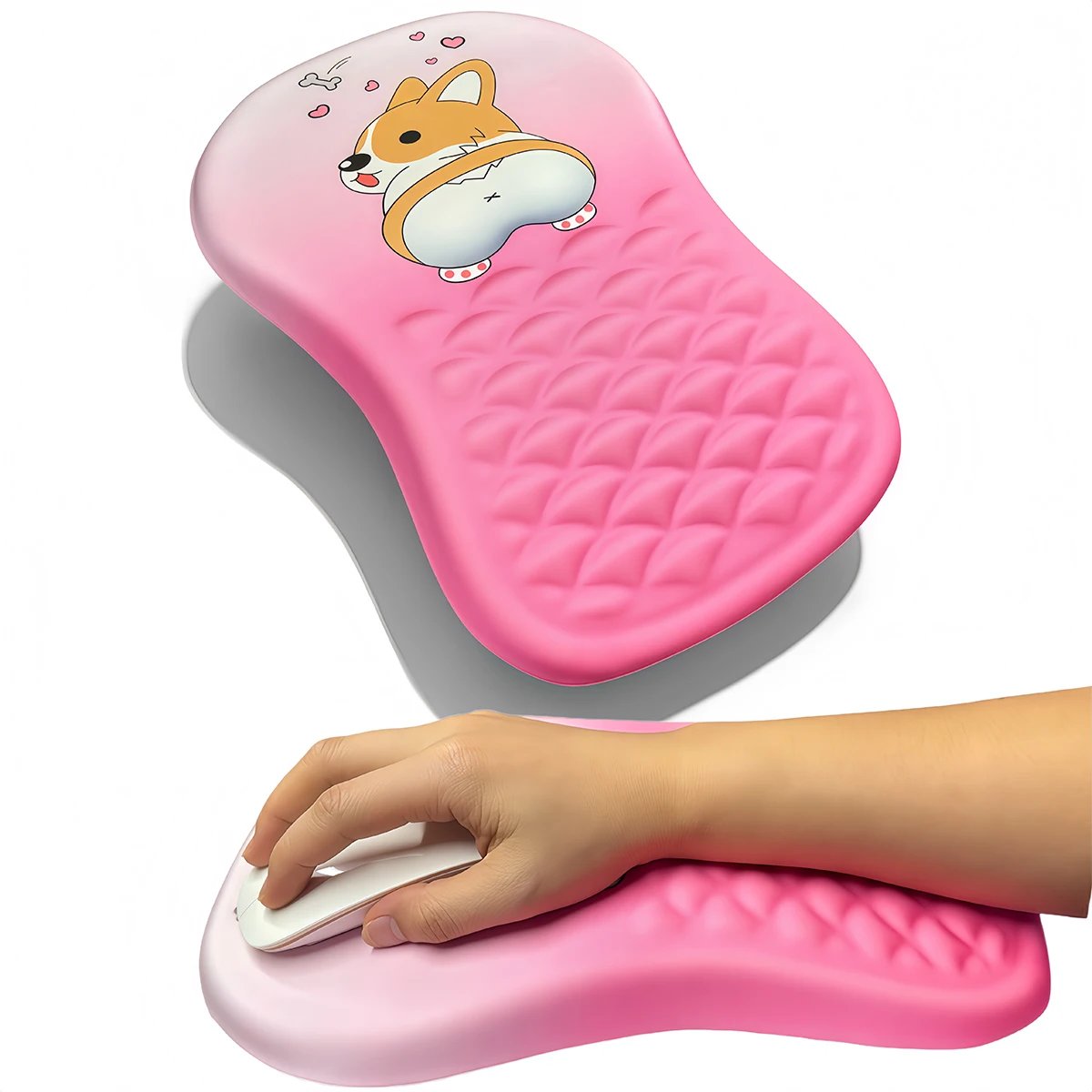 New Ergonomic Mouse Pad Comfortable Wrist Support Durable Non Slip High Elastic Memory Cotton Mousepad For PC Laptop Computer