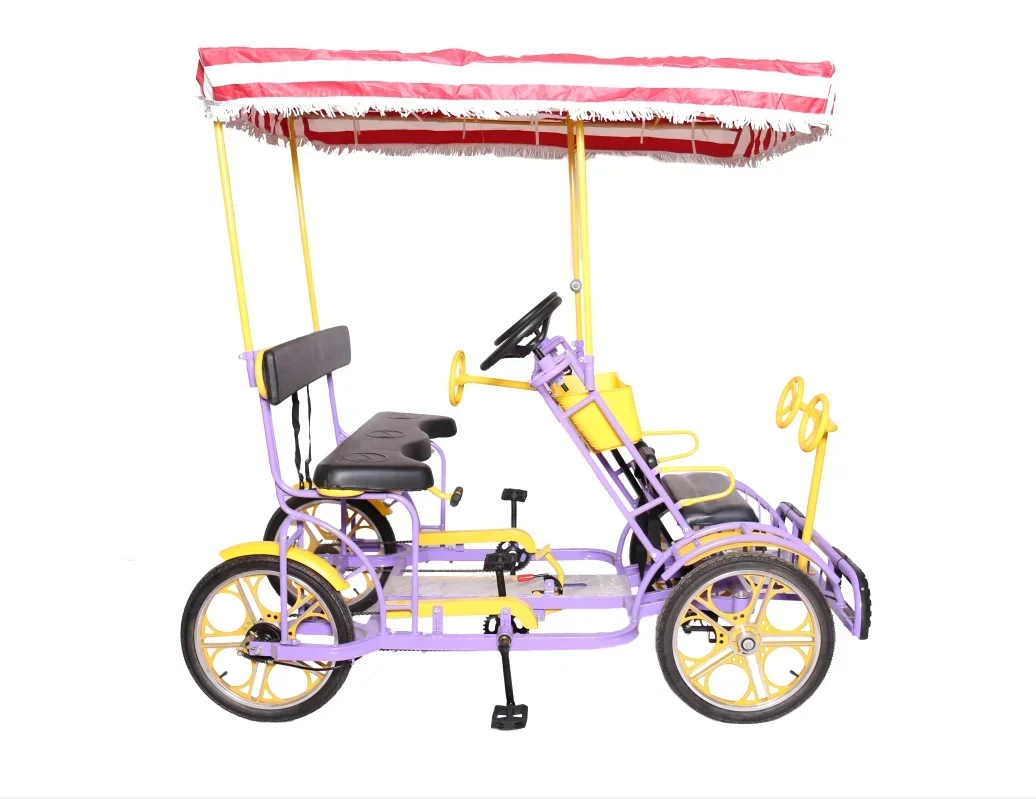 2024 Factory quadricycle 4 person  bikes 2 seats person quadricycle tandem bike for sale