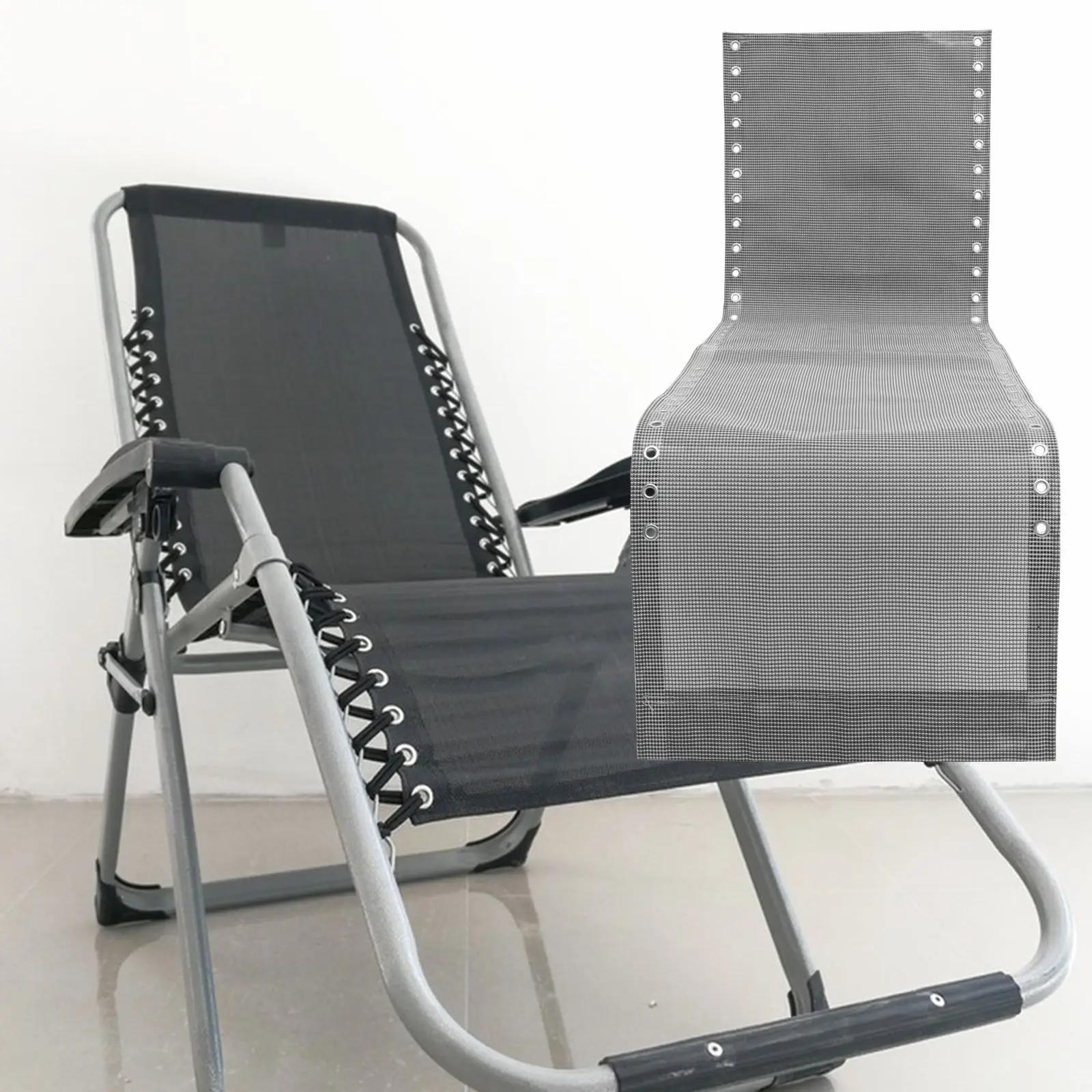1Set Balcony Chair Replacement Fabric Wear-Resistant Outdoor Lounge Chair Cloth Portable Repair Sling for Folding Recliners