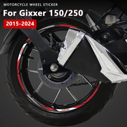 Motorcycle Rim Sticker Waterproof Wheel Decal 17 Inch Strip Tape for Suzuki Gixxer 250 150 SF 250SF SF250 Accessories 2015-2024
