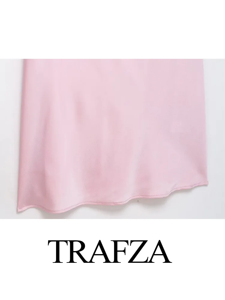 여성 여름 패션 V넥 슬림 레이스 새틴 백리스 스플라이싱 장식 롱 드레스 여성 우아한 민소매 미디 드레스