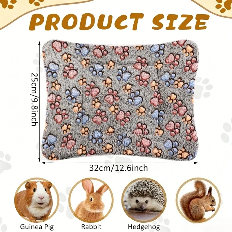 4 Stück kleine Haustiermatratzen, wendbar, doppelseitig, verdickte, waschbare Käfigmatte für Kaninchen, geeignet für Meerschweinchen, Kaninchen, Hamster – Detail 2