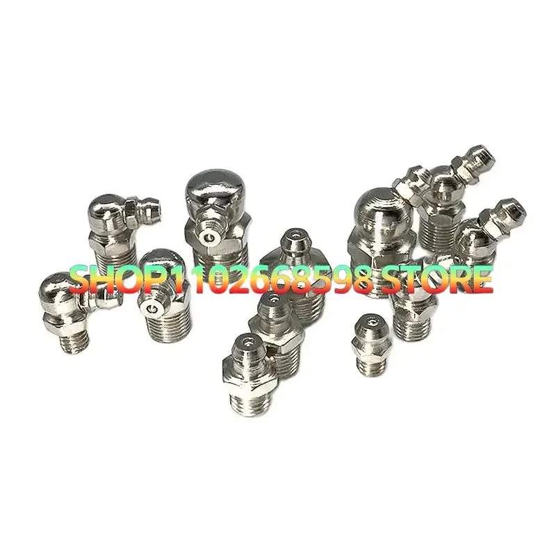 SS201 SS304 metric external thread straight elbow  5pcs stainless steel grease nipple  type grease nipple for grease gun F0006