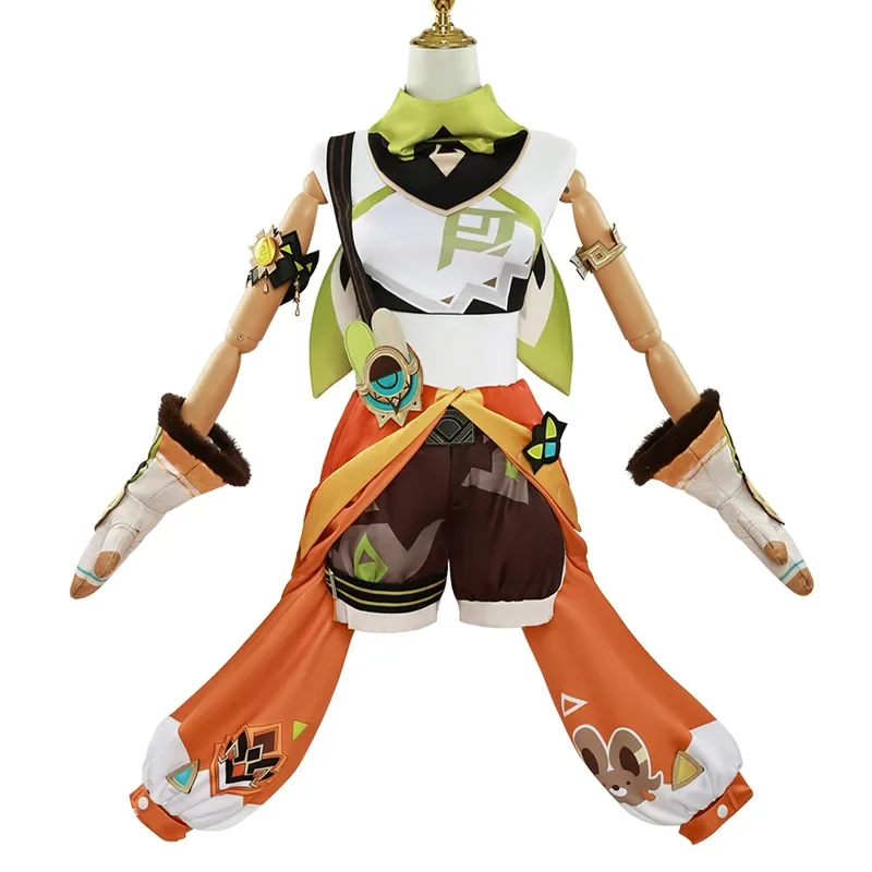 SN55IN STOCK Kachina Cosplay Costume Game Genshin Impact Kachina Cosplay Outfit Costume Full Set Anime Carnival Comic Con P$5Q@1