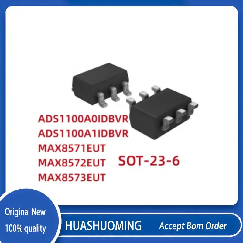 10Pcs/Lot ADS1100A0IDBVR ADS1100A0 ADS1100 ADS1100A1IDBVR ADS1100A1 MAX8571EUT  MAX8571 MAX8572EUT MAX8572  MAX8573EUT SOT23-6