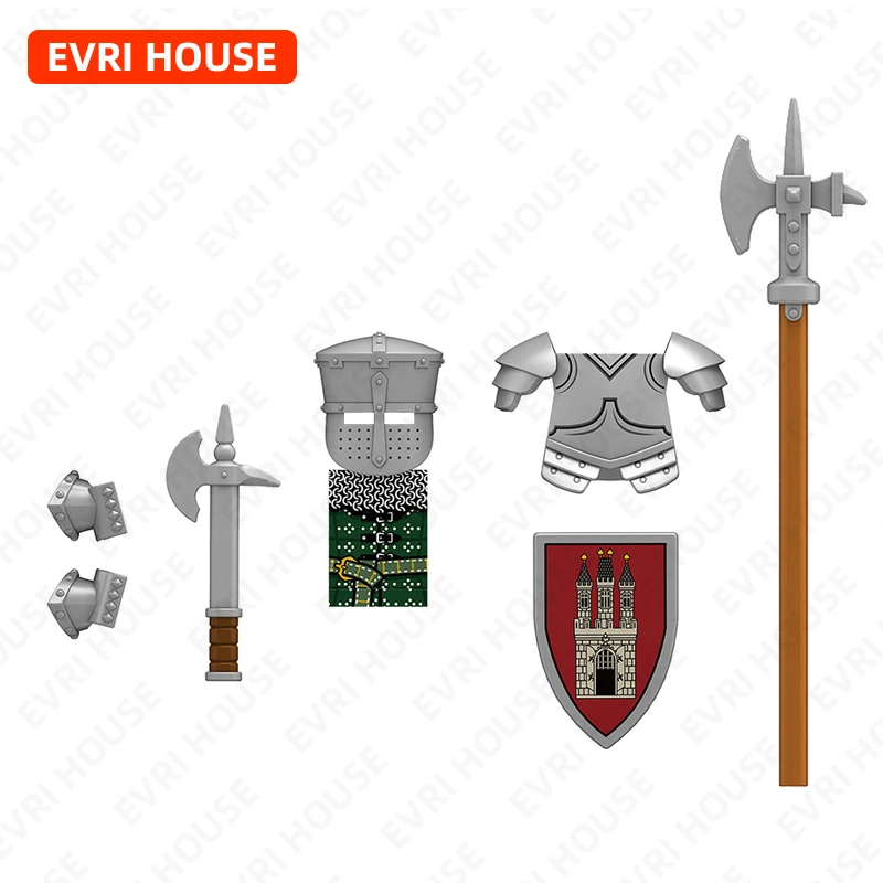 Medieval Period Knight Mini Building Block Dolls Action Figures Bricks Assembly Toys for Children N335-338