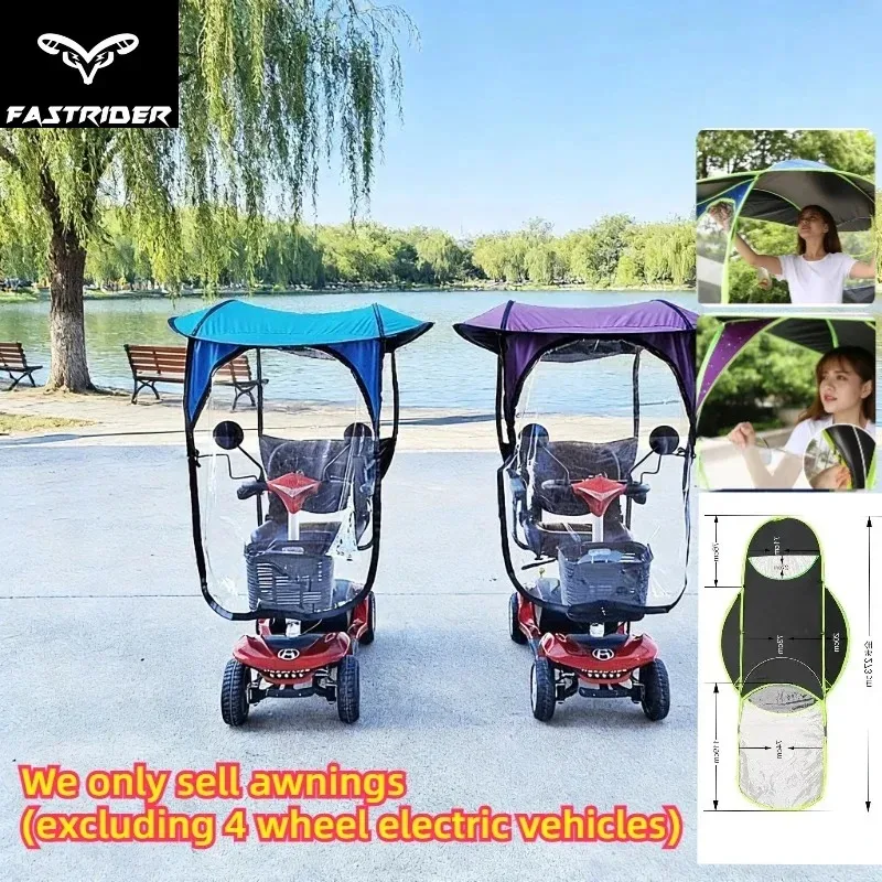 

Foldable Motorcycle Awning Rainproof Canopy for Electric Tricycle Four-Wheel Vehicle