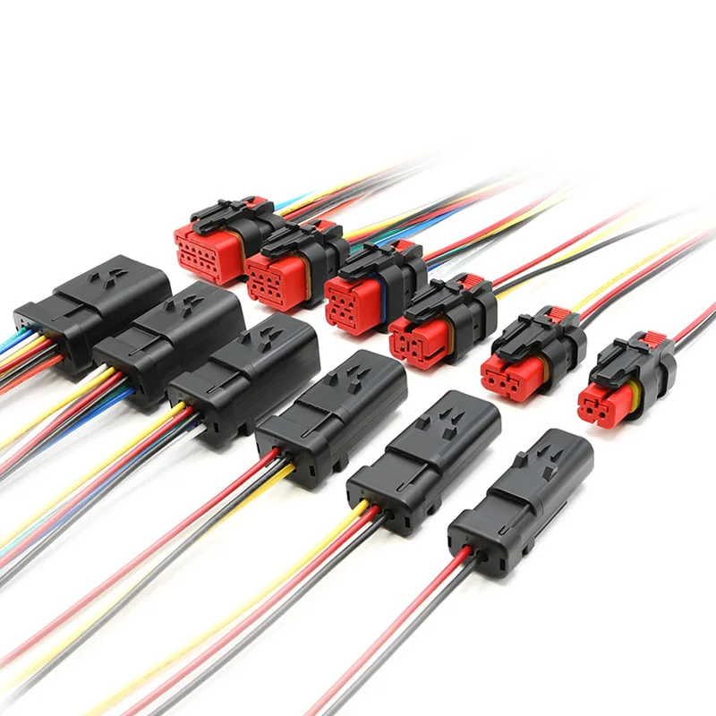 776438-1 2 3 4 6 8 12 حفرة TE نوع السيارات موصل مقاوم للمياه C9 حاقن الوقود قابس كوابل مجمعة 2P 3P 4P 6P 8P 12Pin 776434-1