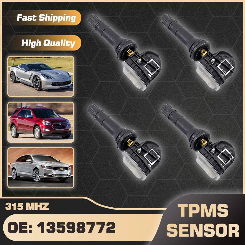 

Tire Pressure Monitoring System For Chevrolet Corvette Grand Chevy Equinox Chevy Impala 2016-2020 13598772 315 MHz TPMS Sensor