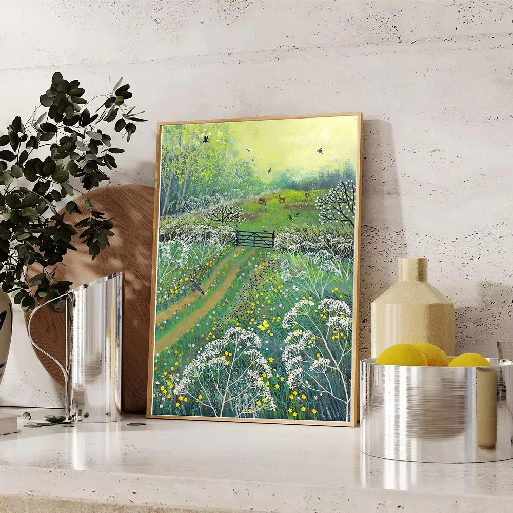 خمر المشهد النباتي قماش جدار الفن الريف طبيعة اللوحة ريفي مزرعة ديكور المنزل جدار ديكور صور #1