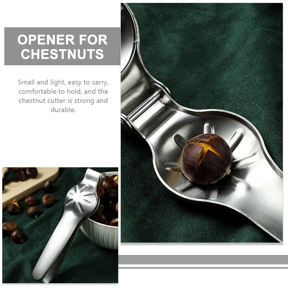 

Manual Chestnut Cutter Heavy Duty Stainless Steel Nut Opener Tool Quick Efficient Chestnut Shell Opener Nut Opening Tool