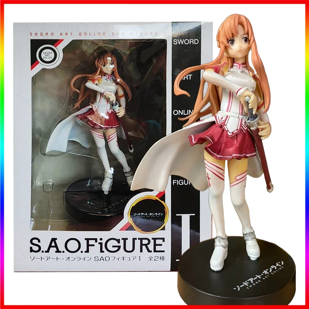 

16CM Anime Sword Art Online Asuna Figure Blood League Knights Drawing Pose Model Toy Gift Collection Action Figure PVC Doll
