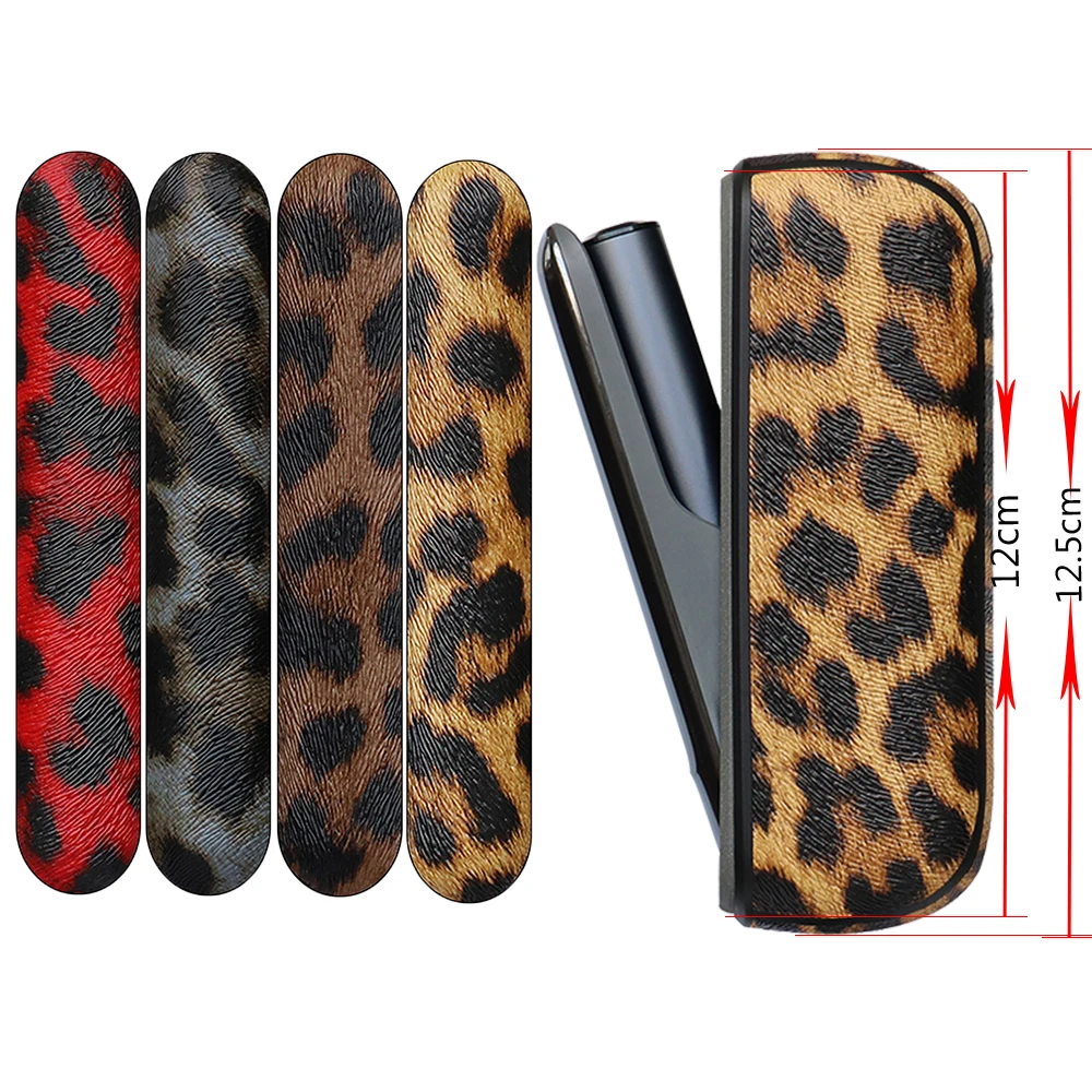 4 Colors Leopard Print Leather Side Cover for IQOS ILUMA Case Holder Pouch Protective Accessories