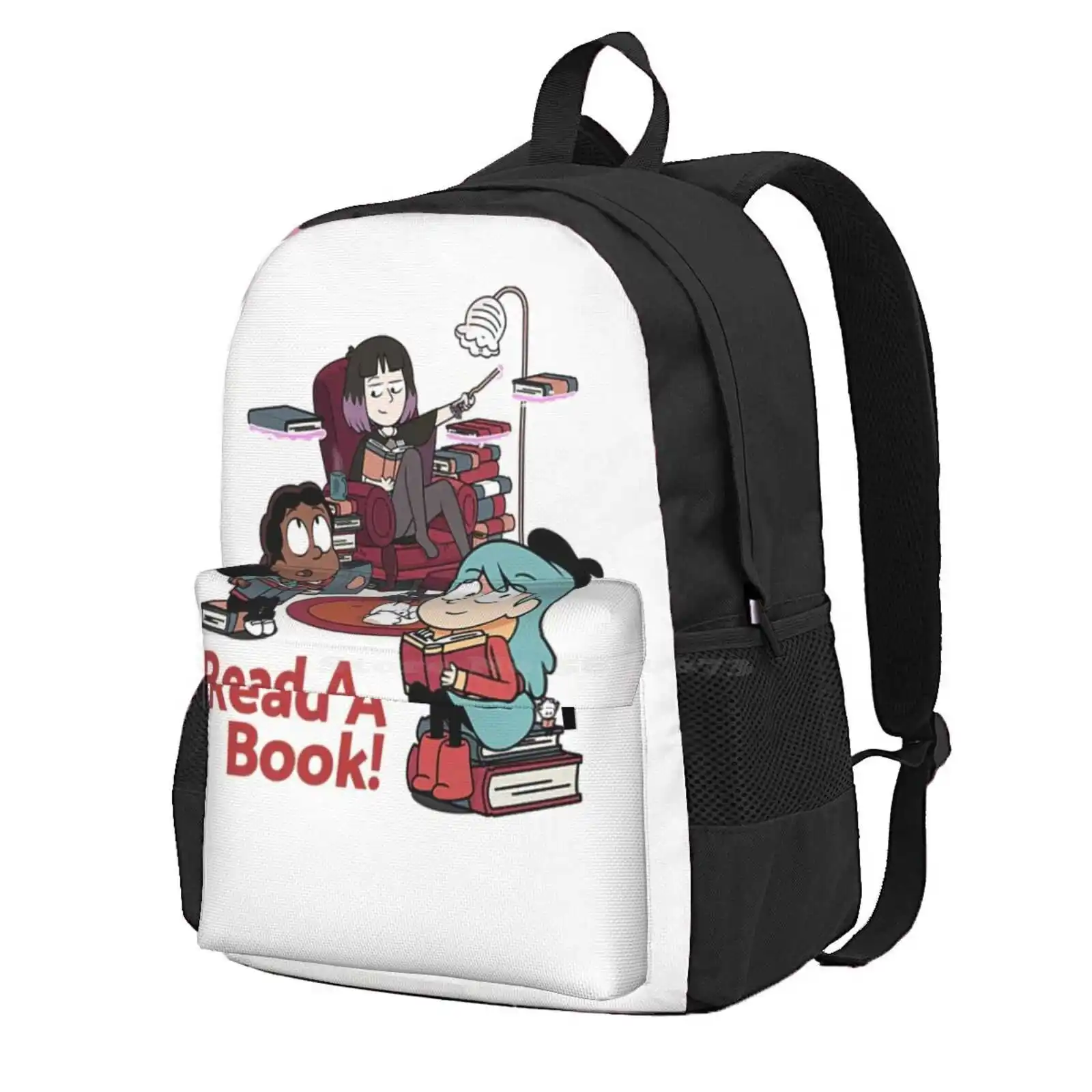 Books Are An Adventure Hot Sale Schoolbag Backpack Fashion Bags Read A Book Kaisa And Twig