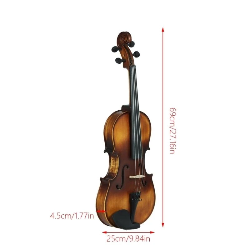 Viola akustyczna z łukami lity drewniane panel Naturalny altówka Vintage Matte Viola