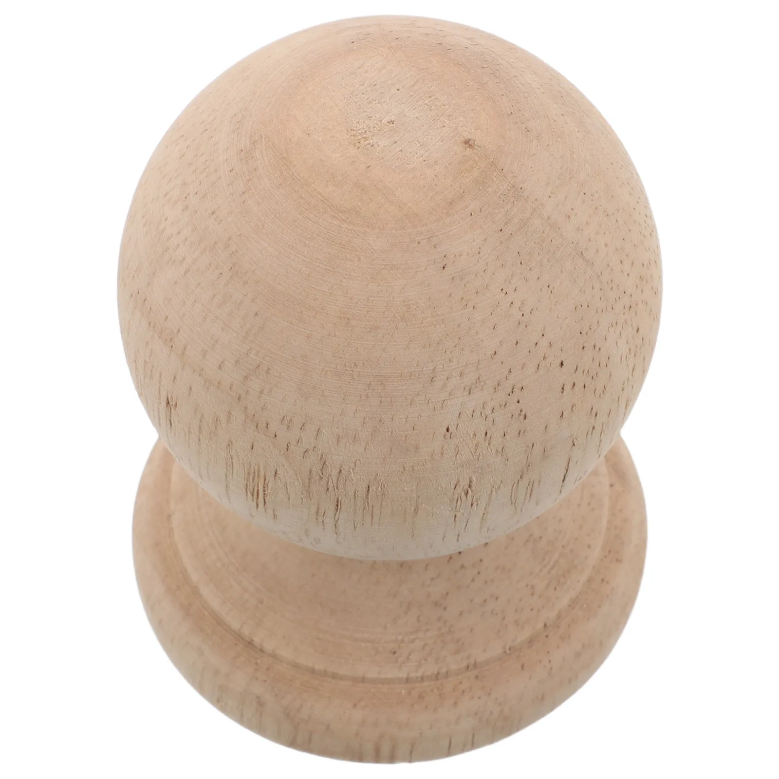 Unfinished Solid Hardwood Round Wood Ball Finial Hand Carved Decorative Finial for Fence Gate Toppers Garden Outdoor Staircase