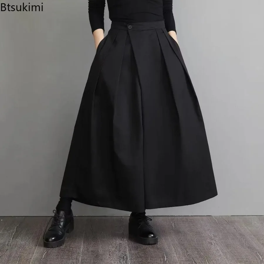 New 2026 Bf Style Wide Leg Suit Pants High Waist Pleated Design Loose Casual Trousers for Women Fashion Streetwear Women Pants