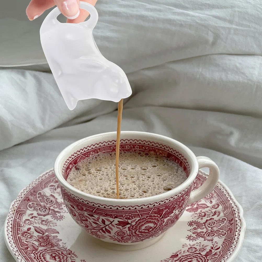 

2Pcs Ceramic Rabbit Shaped Creamer Jug Syrup Pitcher for Salad Dressings Gravies Home Essentials Ceramic Jugs Creamer Pitcher