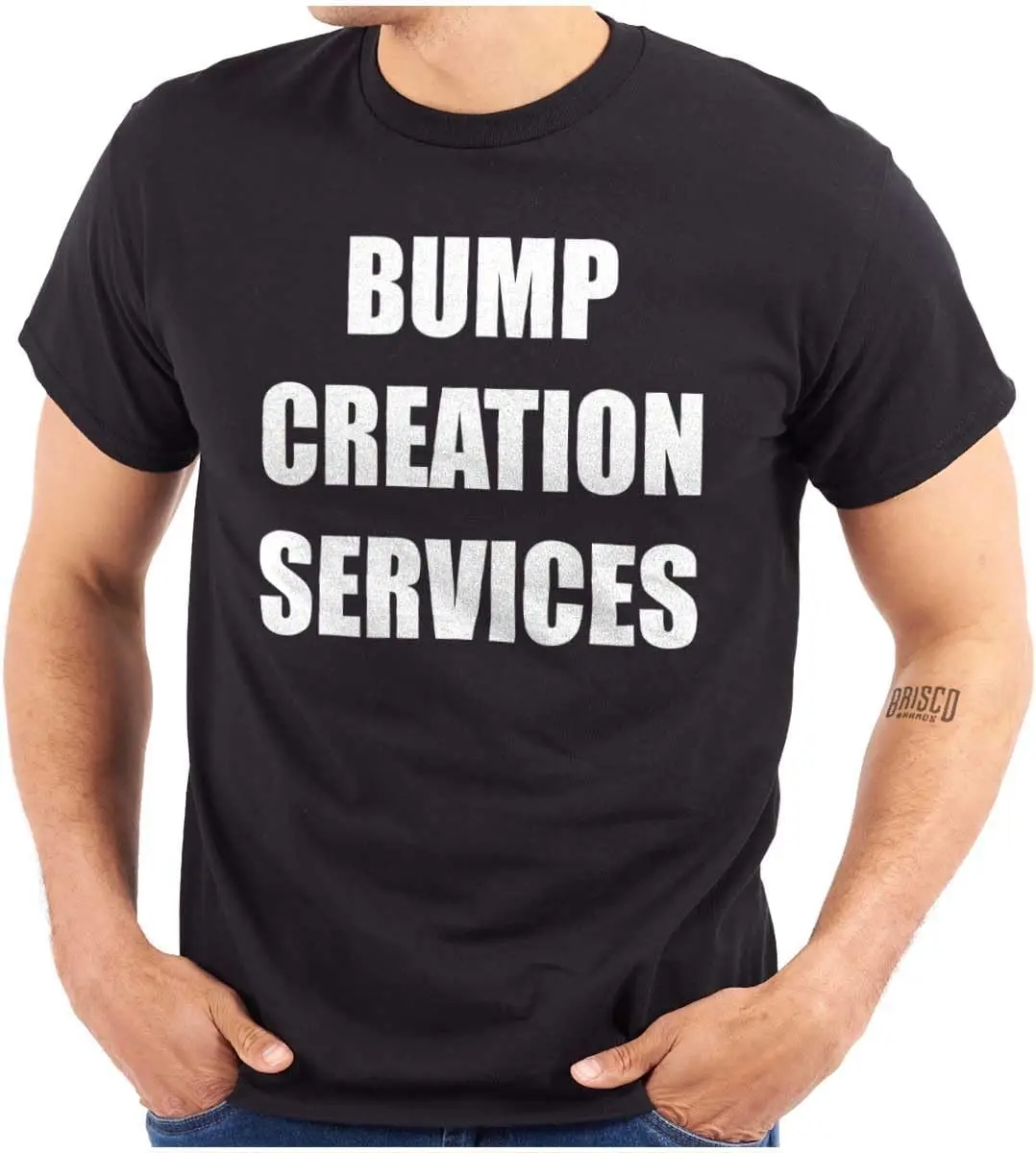 Brisco Brands Dad Bump Creation Baby Announcement Mens Graphic T Shirt Tees