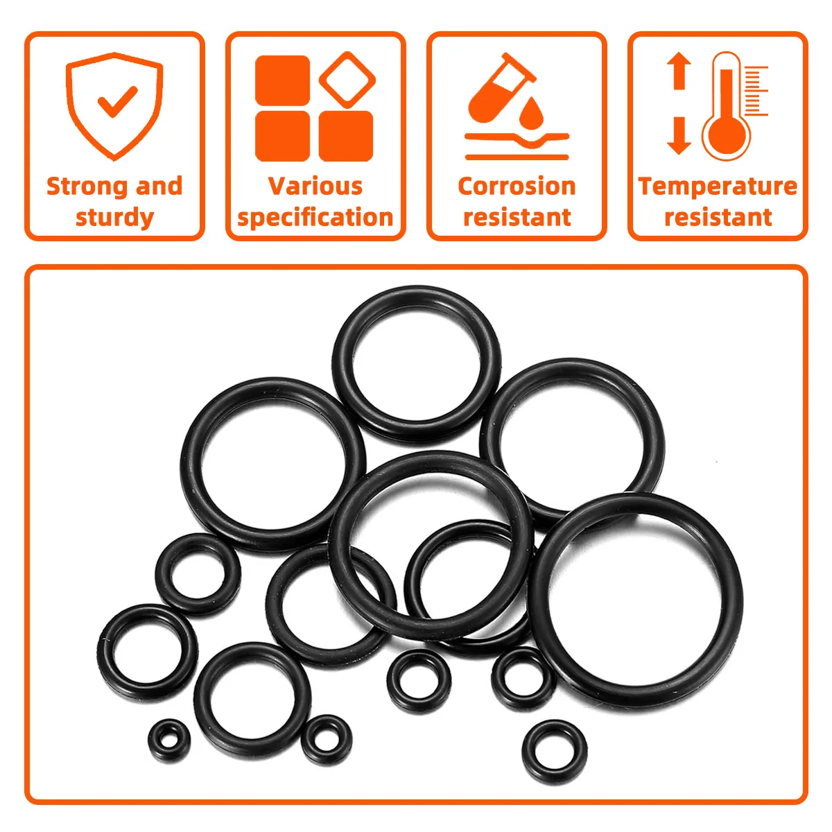 Gummi-O-Ring-Dichtungssatz 18 Größen A/C-Dichtungsscheibensatz für die Reparatur von Autoklimaanlagen, Zubehör für die Kfz-Reparatur. – Detail 2