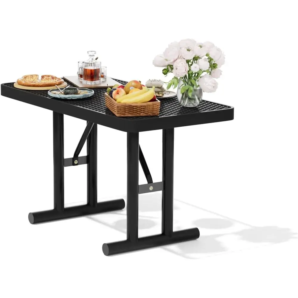 

4T Metal Picnic Tables or Outdo, Commercial Recular Picnic Table or Outside, Park, Campield, Patio, Garden, Yard, Thermoplastic