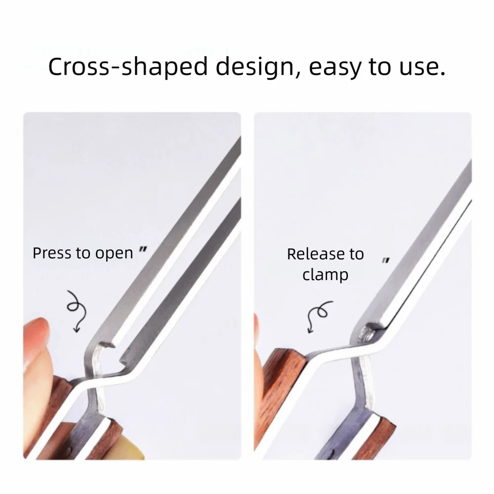 젤 퀵 빌딩 연장 네일 쉐이핑 핀셋 스테인리스 스틸 나무 손잡이 곡선 핀칭 도구 다기능