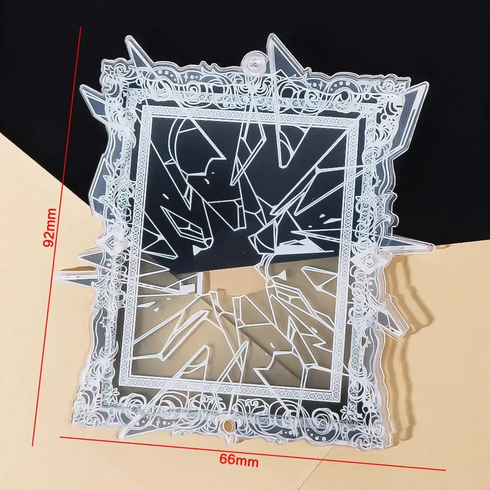 Cute Broken Mirror Idol Card Display Stand Waterproof Transparent Photo Card Holder Acrylic INS Photo Frames Fans