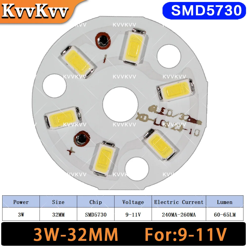 1Pcs LED Light Board 3W 5W 40mm 50mm PCB Led Lamp Plate Warm Natural White SMD5730 For DIY Bulb Crystal Ceilig Light Downlight