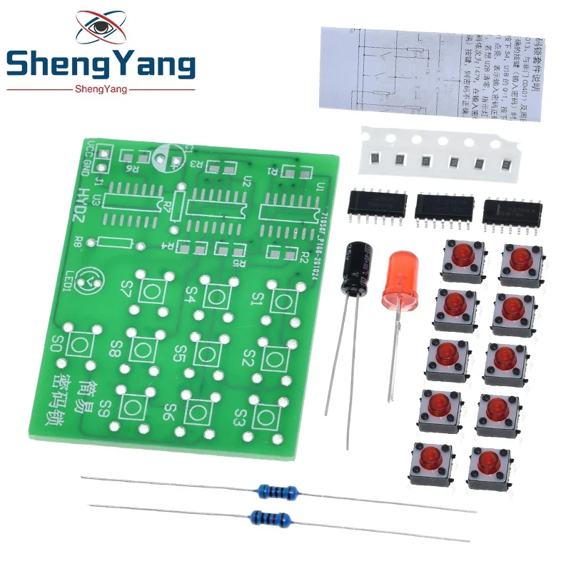 TZT Multi-purpose simple electronic password lock kit electronic DIY kit Hobbyist, electronics lab Students