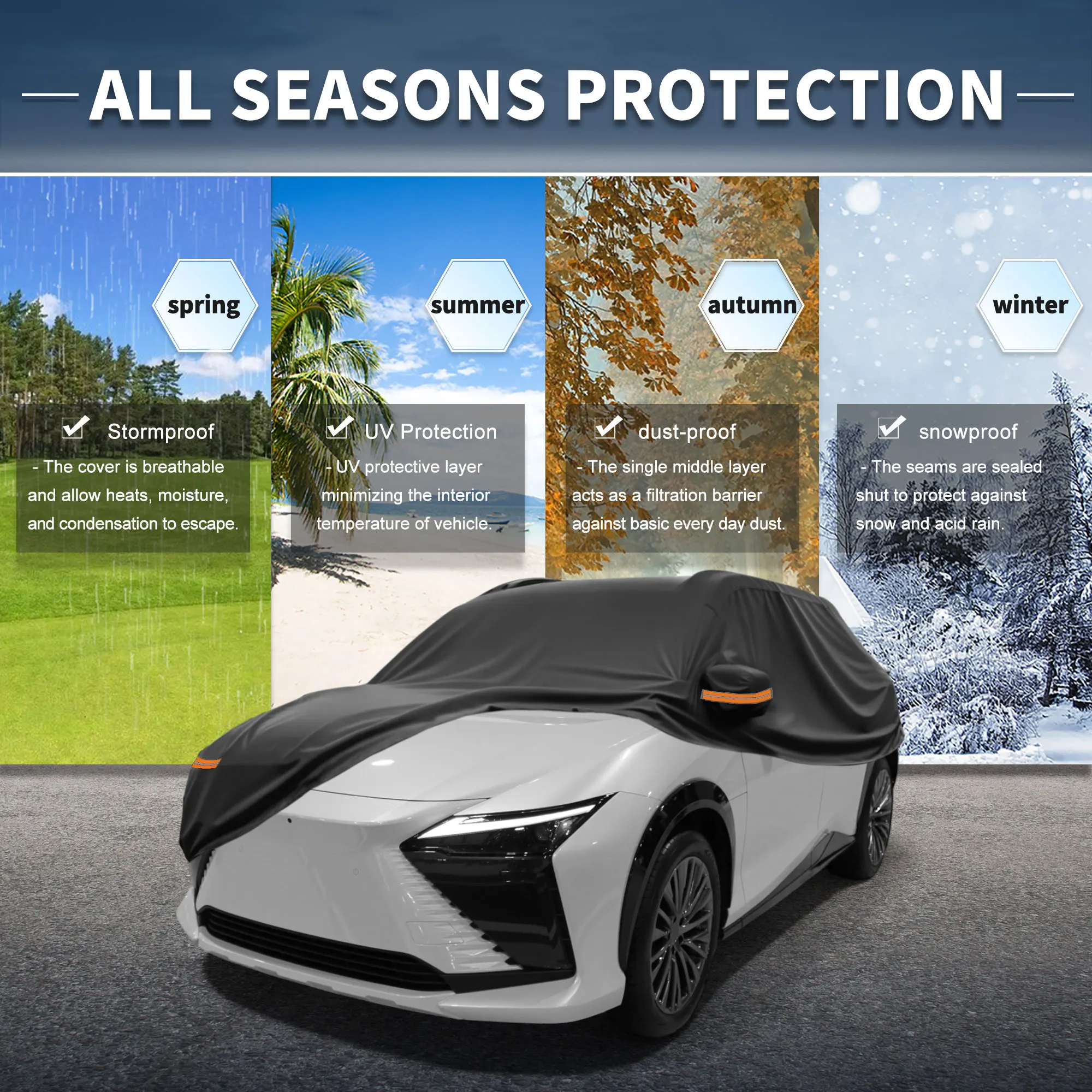 

Автомобильный чехол Uxcell с левой боковой молнией, алюминиевая пленка для Lexus Rz