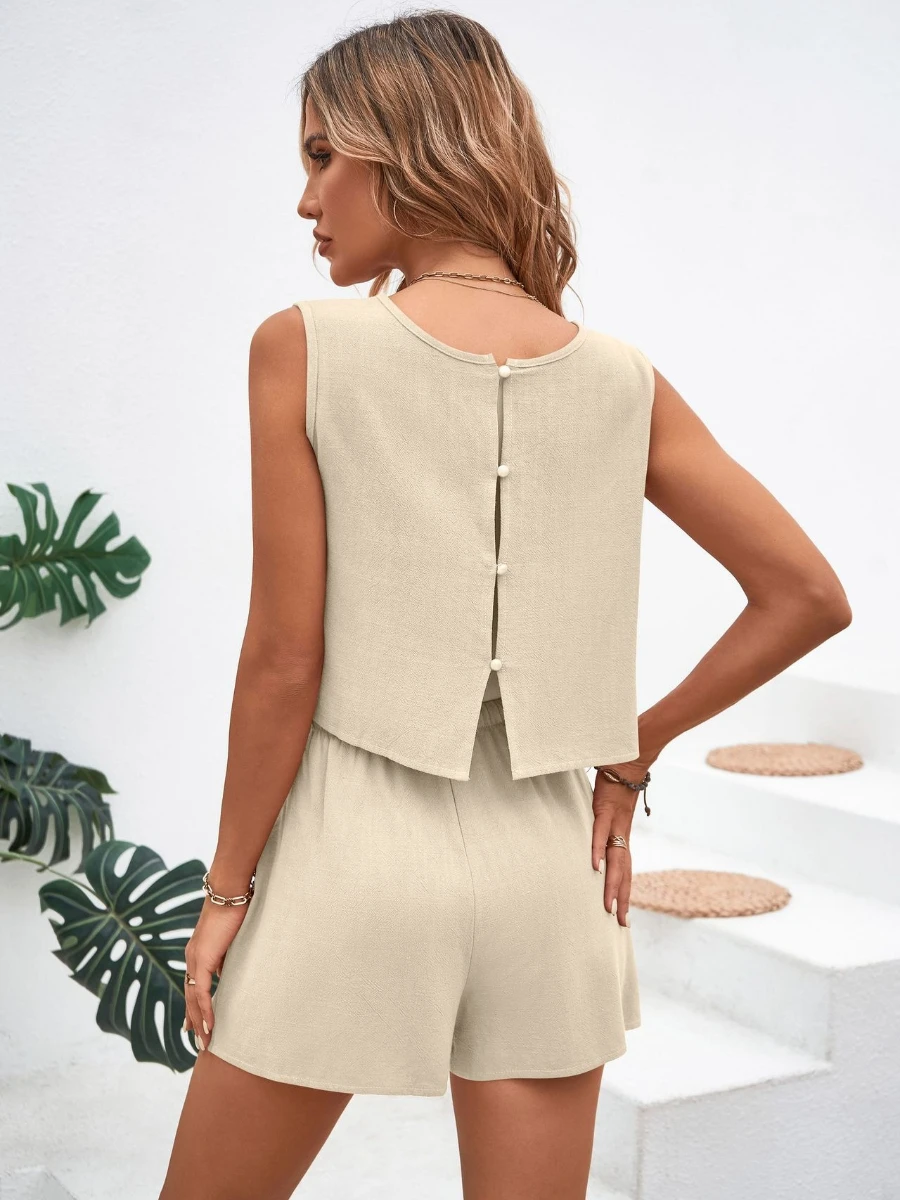 Женский комплект Onecozyday: у – обзор и цена Short Linen Drawstring