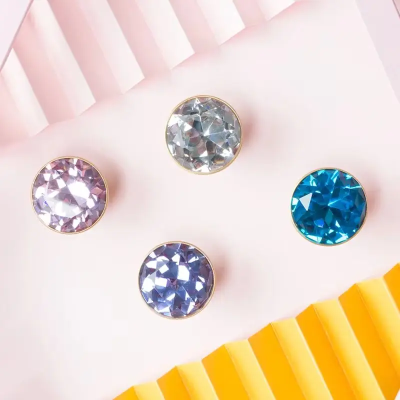 Exquisite 10PCS Brass Inlaid Crystal Furniture Handle Drawer Knobs Cupboard Wardrobe Kitchen Dresser TV Wine Cabinet Pulls Knobs