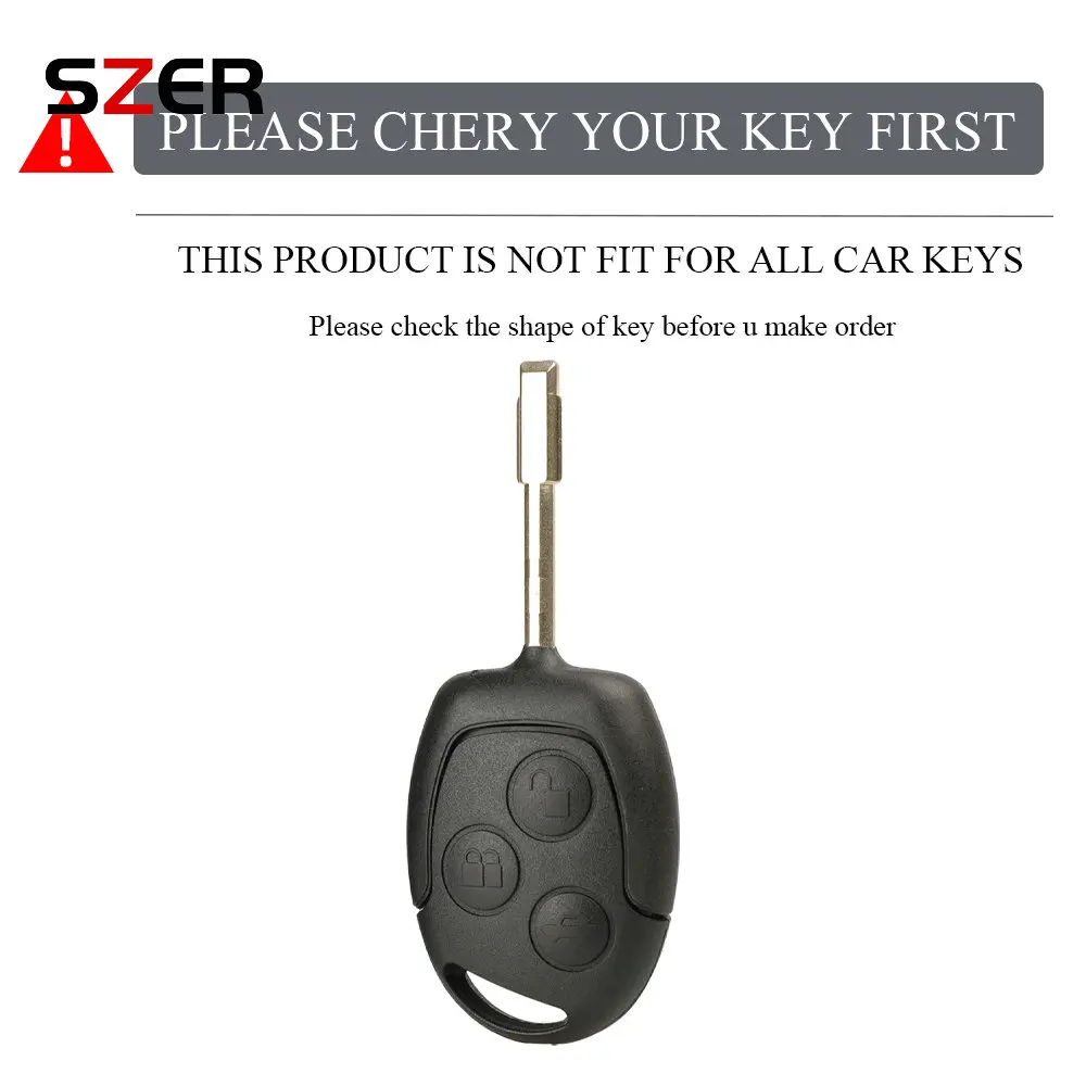 TPU 3 Buttons Remote Key Shell Cover for Ford Mondeo Fusion Focus 2 Fiesta Galaxy C-Max S-Max Key Fob Case Protector Keychain