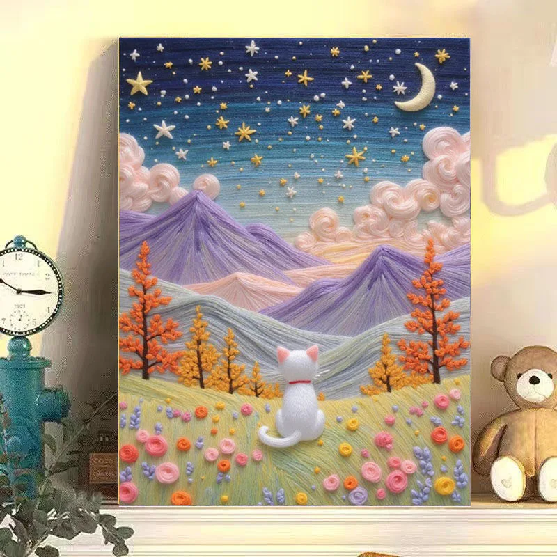 

A-0057 Winter Snow Mountain Landscape Oil Painting, Cabin Lake Scenery, Christmas Holiday Decor