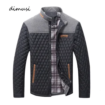 Autumn Winter Men's Padding Jackets Casual Cotton Thick Warm Diamond Coats for Man Patchwork Windbreaker Bomber Jackets Clothing