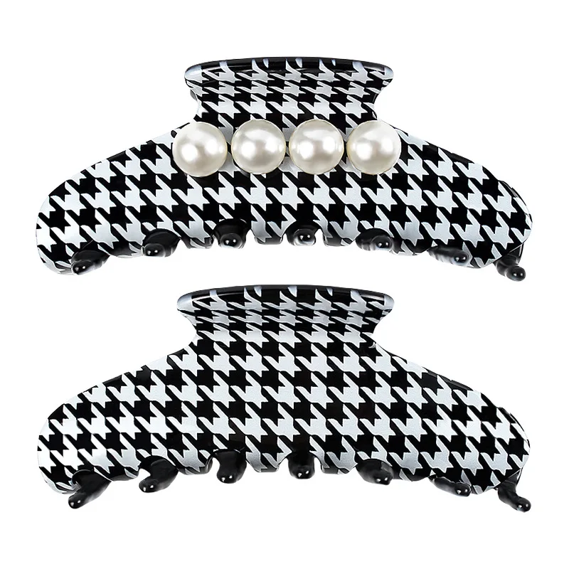 

Popular Bird A Paris French Design Hair Claw Clip for Women Girls Pearl Handmade Hair Jewelry Ornament Accessory, Office Career