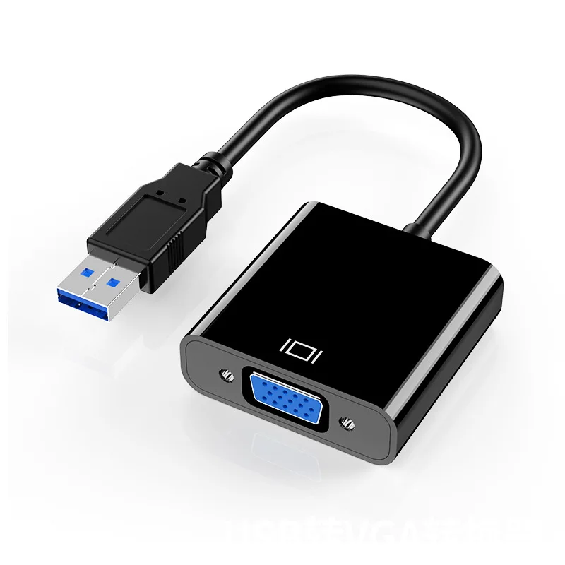 

Конвертер USB в VGA, проводное устройство HDMI для одного экрана, адаптер для ПК, устройство для мультимониторинга HD, расширенная внешняя видеокарта