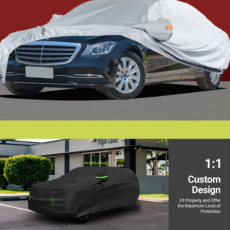 

Полные автомобильные чехлы для использования в помещении и на открытом воздухе, водонепроницаемые, против пыли, солнца, дождя, снега, УФ-защита для Mercedes Benz S Class W221 W222, аксессуары