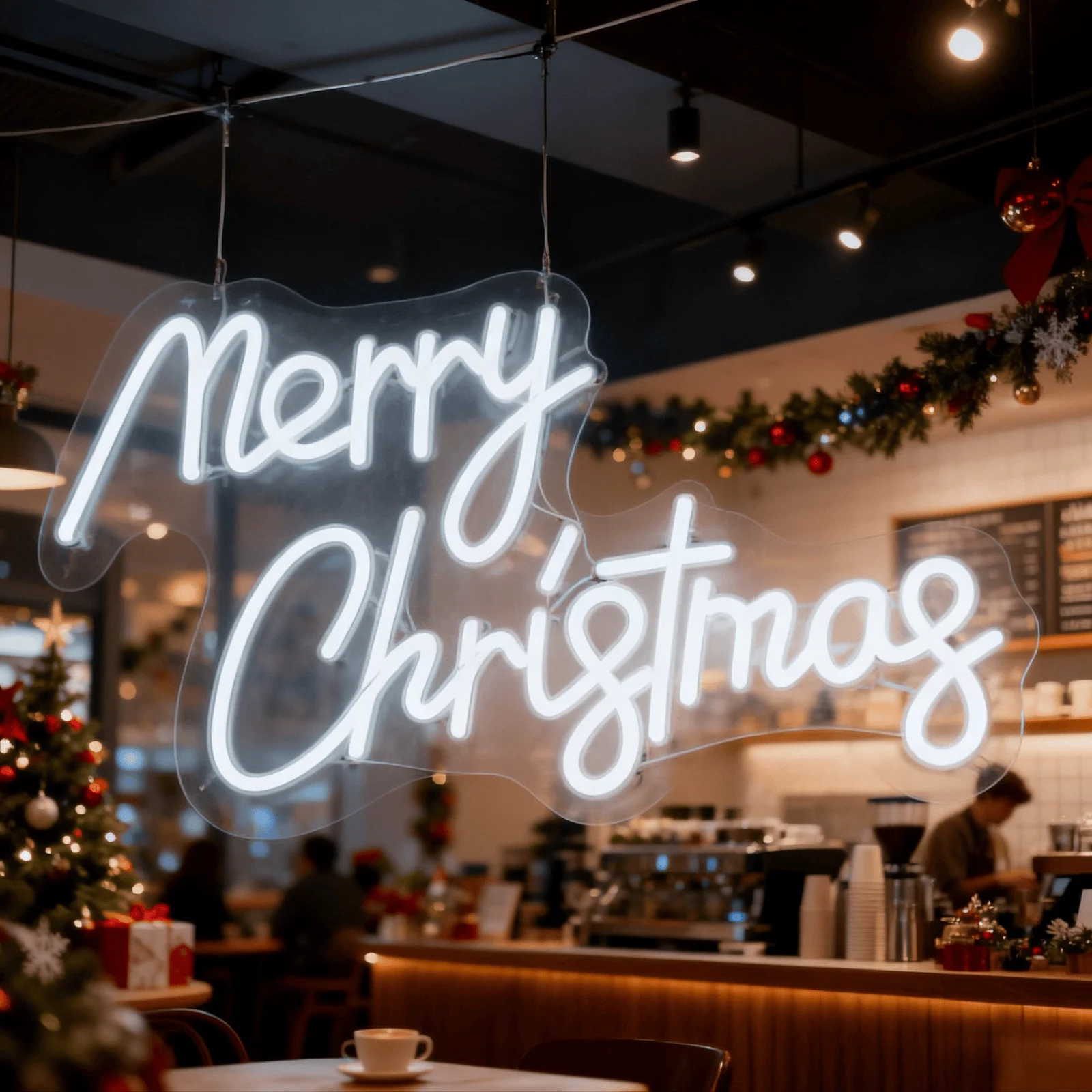 

Merry Christmas Neon Sign - Colorful LED Wall Decor with USB Plug, for Bedroom, Home Party, and Family Gift Ideas Christmas sign