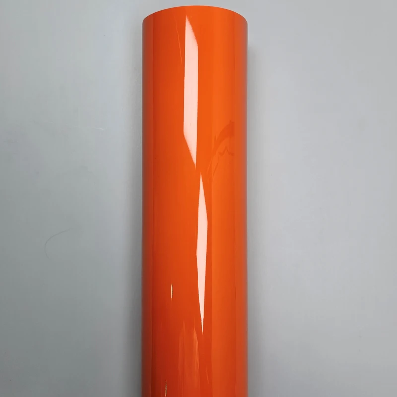 50cm*300cm High Glossy crystal racing Orange Gloss vinyl Wrap Red Glossy  Car wrapping paper car wrap roll Motorcycle Sticker