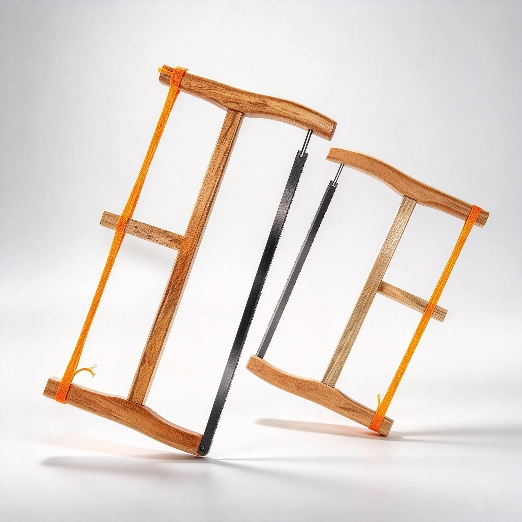 Hardwood Frame Saw Traditional Push-Pull Hand Saw, Multifunctional Woodworking Carpenter Tool