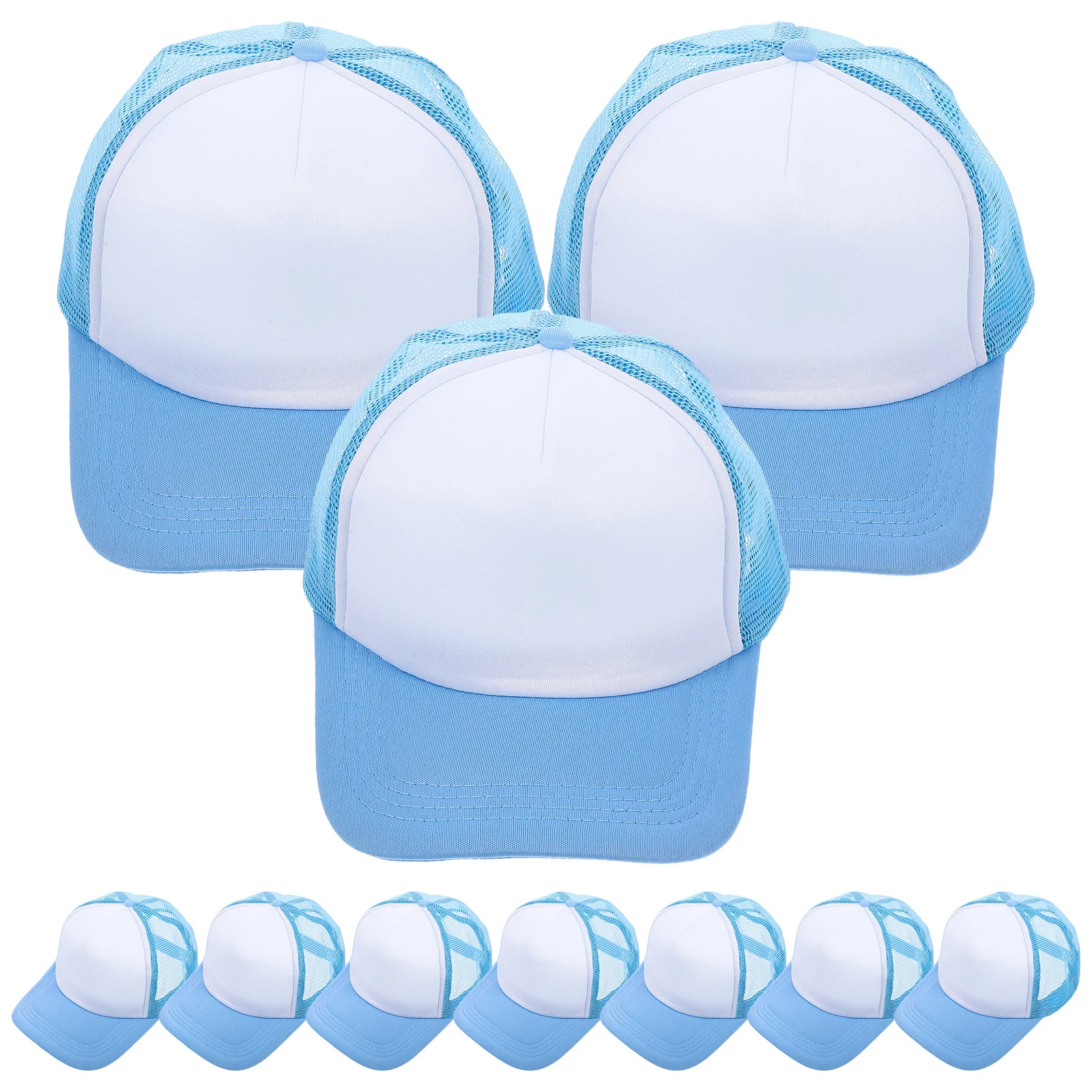 

10Pcs Sublimation Blank Mesh Baseball Hats DIY Heat Transfer Caps Outdoor Summer Unisex Hat Sublimation Hats DIY Blank Hat