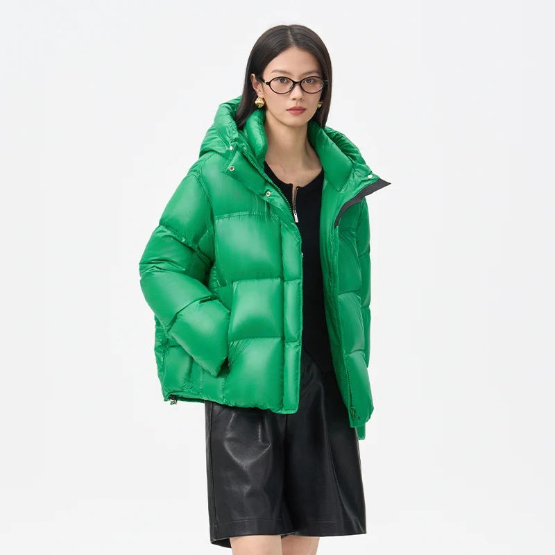 Chericom Women's Down Jacket Goose Down Filling Puffer Stand Collar Short Down Coats Casual Commuter Thickened Clothing Y318739Y