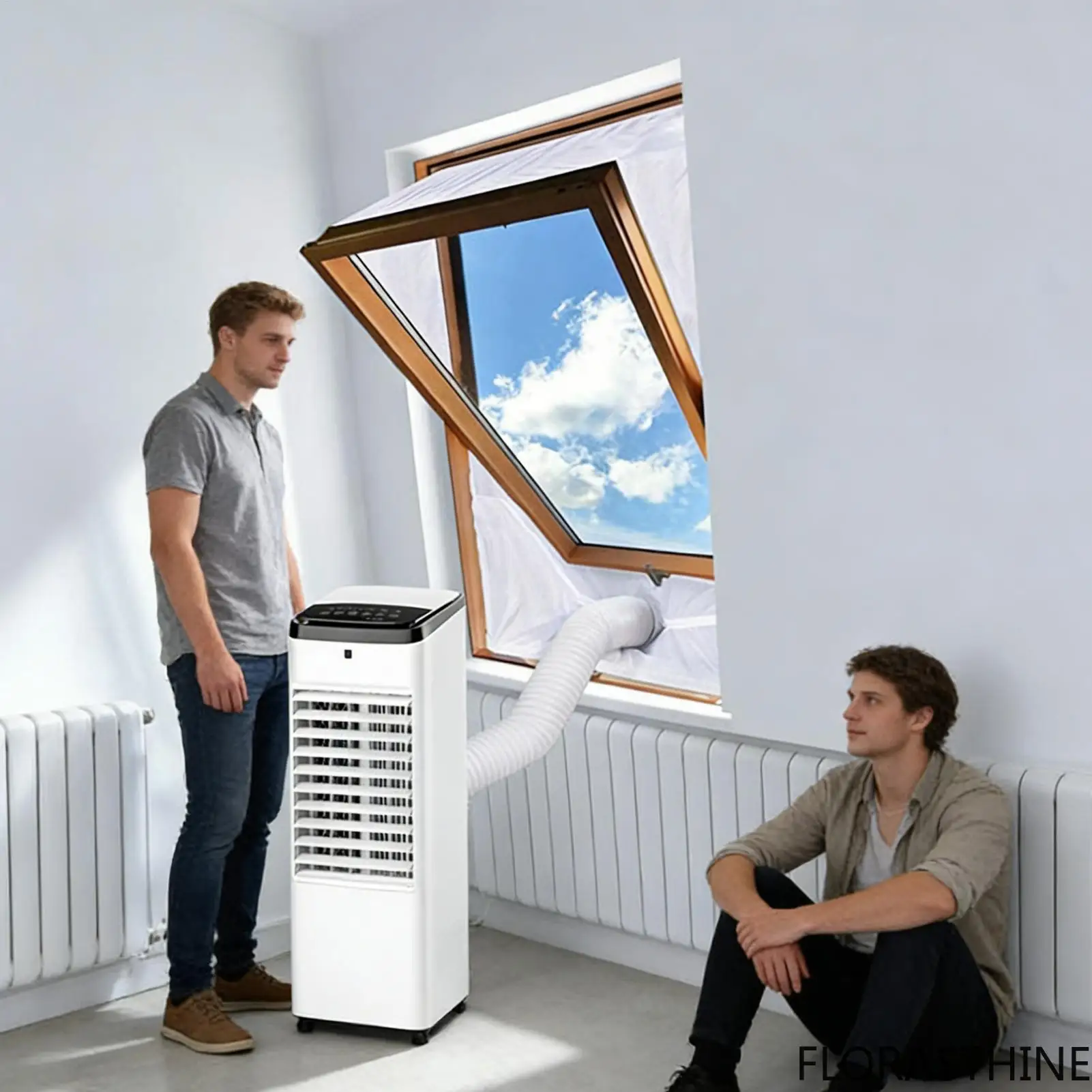 Air Conditioner Window Sealing Kit AC Sealing Sealing Duct Mobile Cloth Air Conditioning Unit Vent for Home Apartment Farmhouse