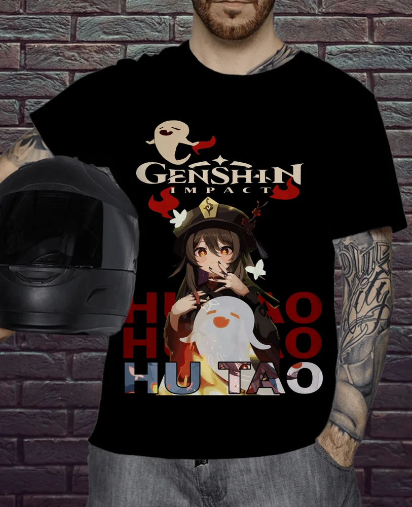 Hu Tao T-shirt Genshin Impact gorou, Game, Anime,Manga,Graphic Soft Tee